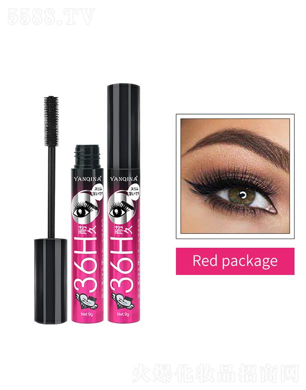 YANQINA妍琦娜36H防水睫毛膏(紅管)